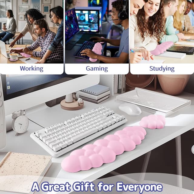 Detalle 2 de Sushret Cloud keyboard wrist rest pad set