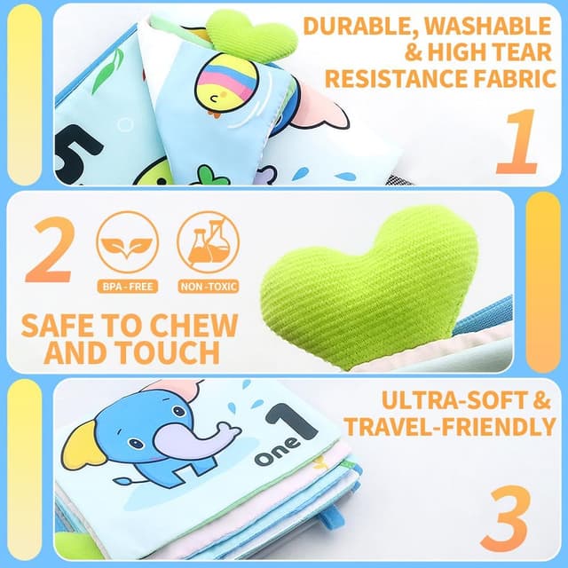 Thumbnail 1 de caterbee Baby Mirror toys Soft Crinkle book