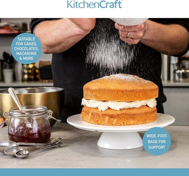 Thumbnail 5 de KitchenCraft Soporte para Tartas y Cupcakes, Porcelana Blanco🍰