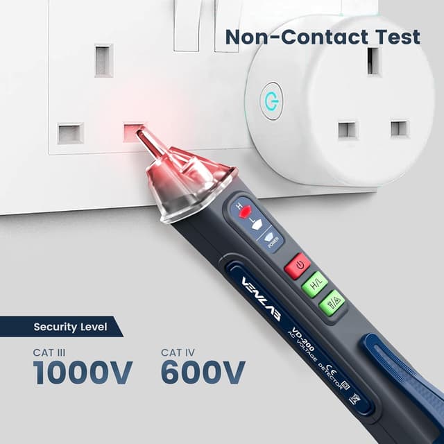 Detalle de VENLAB VD200 voltage tester 12V–1000V