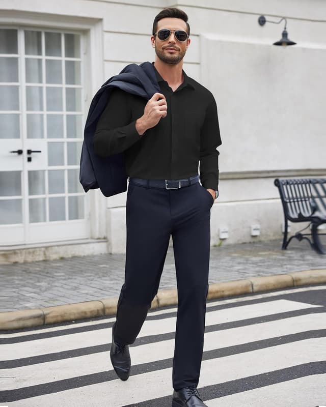 Detalle 2 de siliteelon Regular Fit Bügelfrei Hemden langarm