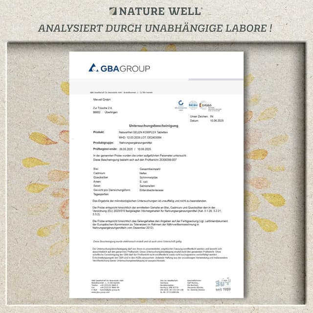 Detalle de NatureWell Selen hochdosiert 365x – Selen 200 µg Tabletten (Komplex aus Selenhefe, L-Selenmethionin & Natriumselenit), 100% vegan