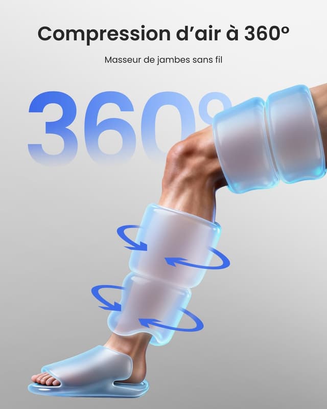 Detalle 2 de RENPHO Chauffage Bottes Pressothérapie Jambes 70 cm