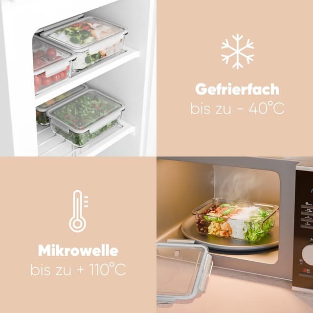 Detalle de Classbach Meal Prep Boxen 3x 1.040 ml