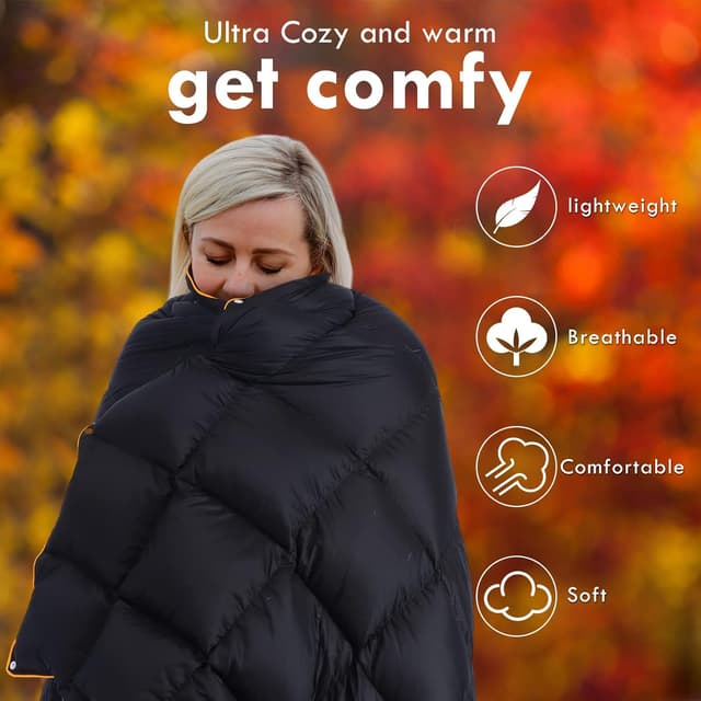 Thumbnail 5 de Lvkiss Waterproof Down Camping Blanket 72.8"×78.7" ⛺