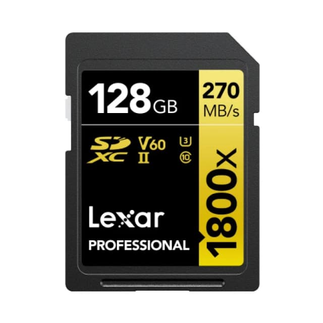 Detalle de Lexar Professional 1800x SDXC 128 GB UHS-II U3 V60 Clase 10
