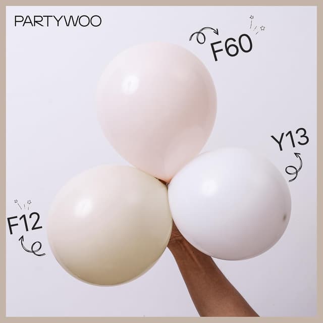Thumbnail 4 de PartyWoo White Sand Balloons 140 pcs