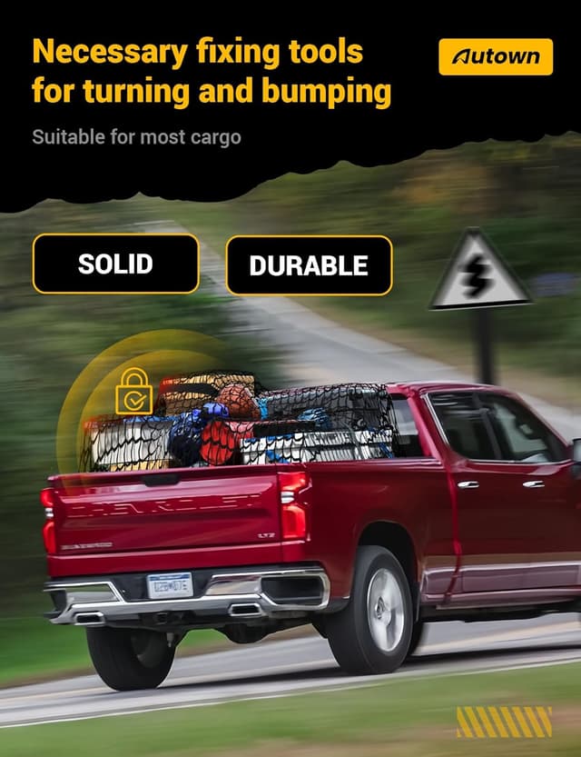 Thumbnail 4 de AUTOWN Cargo Net 4'x4'–7'x7' for Truck Bed