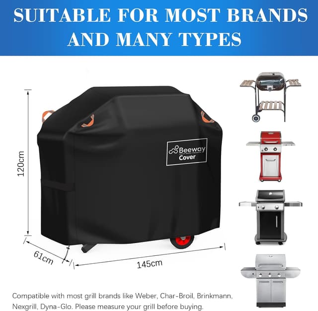 Thumbnail 4 de BEEWAY Barbecue Cover 145 x 61 x 120cm