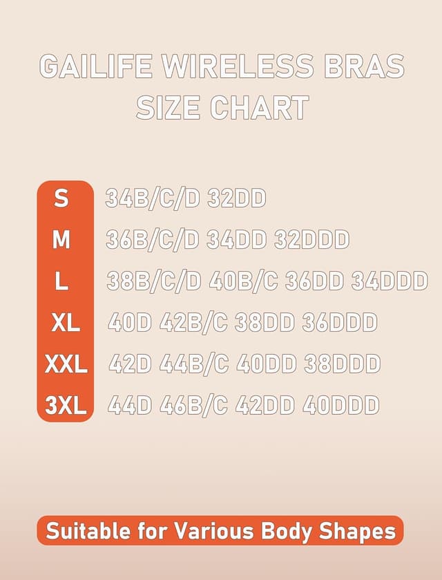 Thumbnail 5 de Gailife Wireless Push Up Bra for Women, Seamless Full Coverage