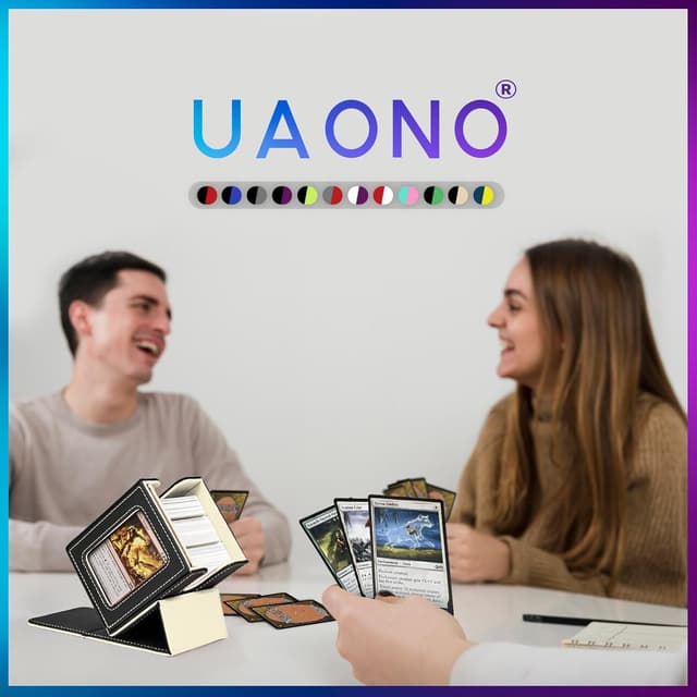 Detalle de UAONO Kartendeck Box für MTG Commander (EDH) inkl. Top Loader, Platz für 100+ doppelt gesleevte Karten