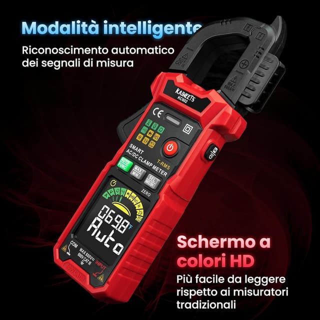 Detalle 2 de KAIWEETS Pinza Amperometrica T-RMS 6000
