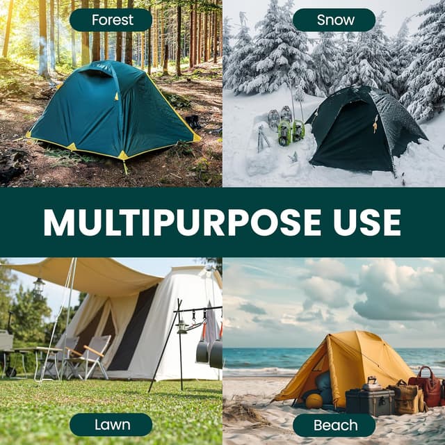 Thumbnail 6 de Green Haven Screw Tent Pegs 20 Pack