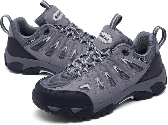 Detalle de SHULOOK Wanderschuhe Damen wasserdicht & leicht – rutschfeste Outdoor-Bergschuhe für Hiking, Camping und Angeln