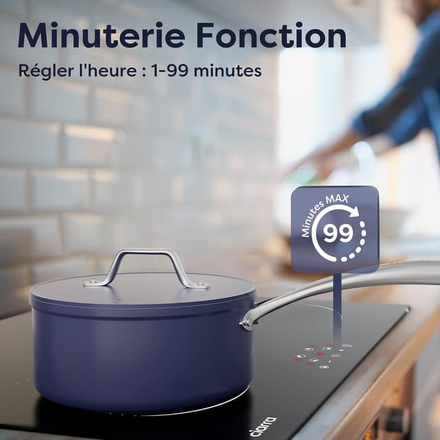 Thumbnail 3 de CIARRA Plaque de Cuisson à Induction 4 Foyers 6000W