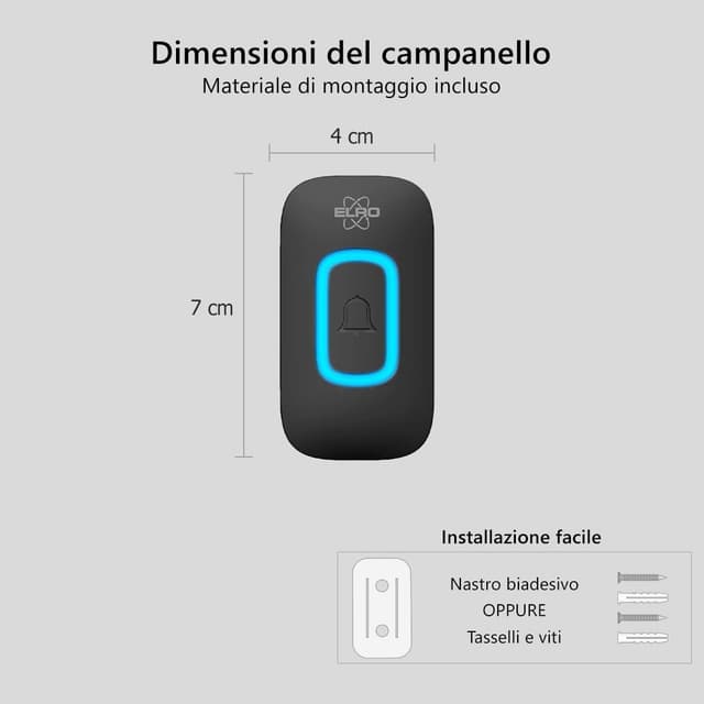 Thumbnail 3 de Elro DB5000-P1C2B Campanello Nero