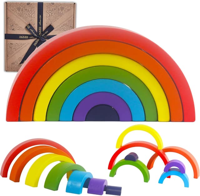 Detalle de Jaques of London Stacking Rainbow Toy