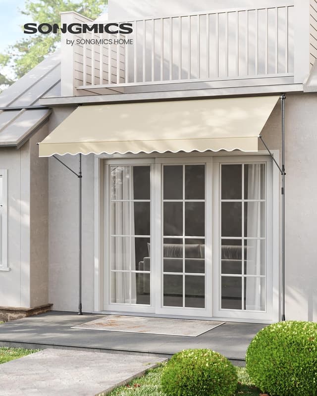 Detalle de SONGMICS store banne rétractable manuel GSA302M01, beige, 300 x 180 cm