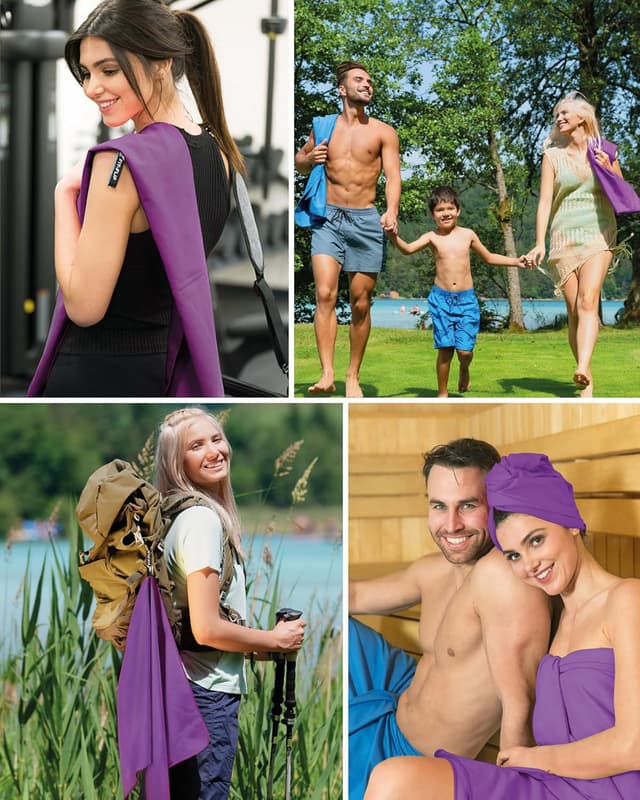 Detalle de Fit-Flip Microfibre Towel – compact, ultra lightweight & quick dry for gym, travel and beach