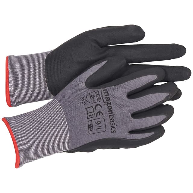 Thumbnail 4 de Amazon Basics Micro-Foam Work Gloves Size 9 🧤