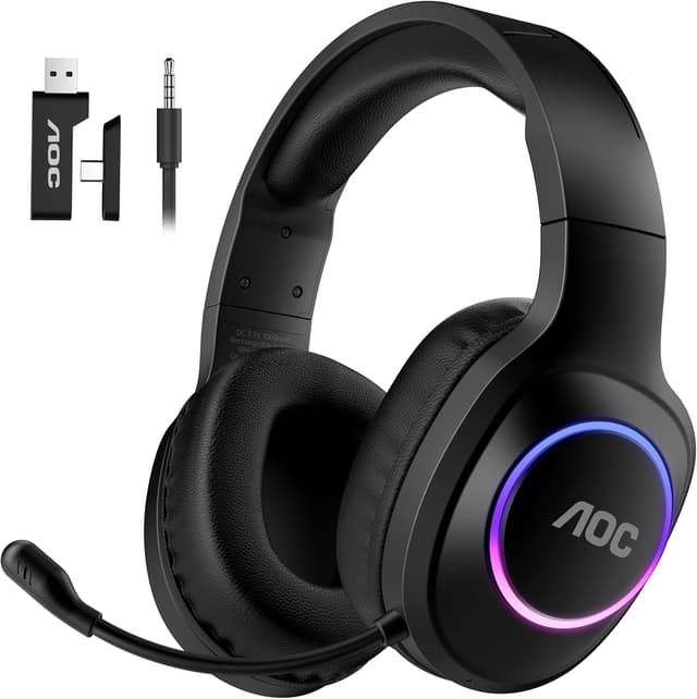Detalle de AOC Wireless Gaming Headset 45H, 20 ms latency