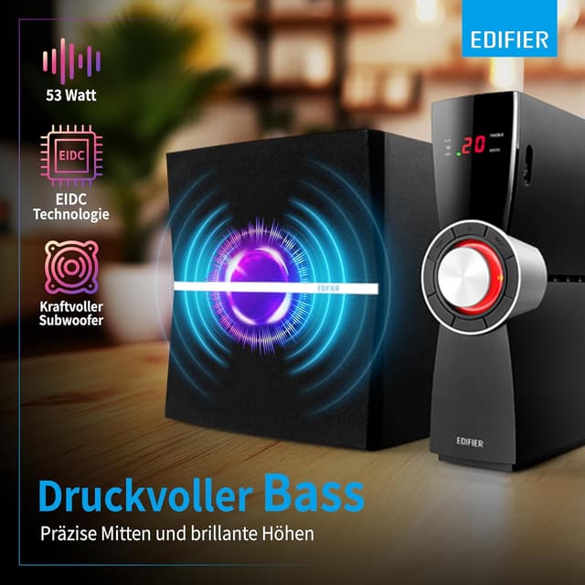 Detalle de EDIFIER C2XD 2.1 Lautsprechersystem 53 Watt