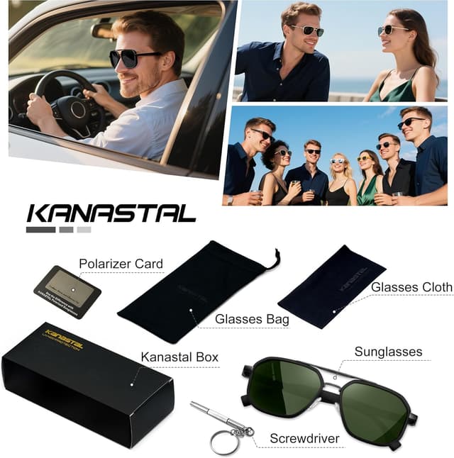 Thumbnail 6 de KANASTAL Lunettes de Soleil Polarises Mode Carrée