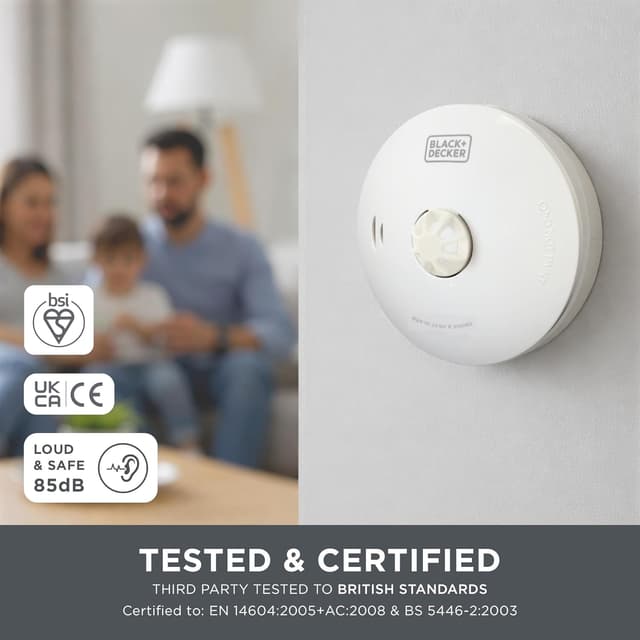 Detalle de BLACK+DECKER Multi-Sensor Smoke and Heat Alarm (10-year battery included) — Kitemark certified