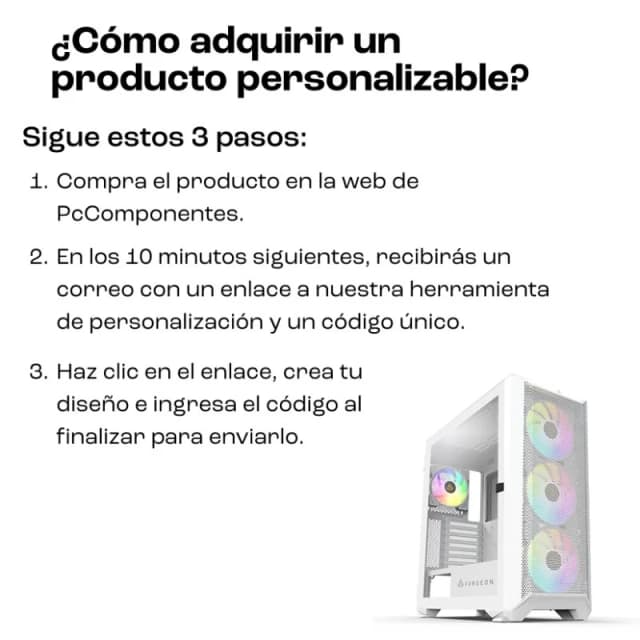 Detalle de Forgeon Arcanite ARGB Mesh Torre ATX Blanco 🖥