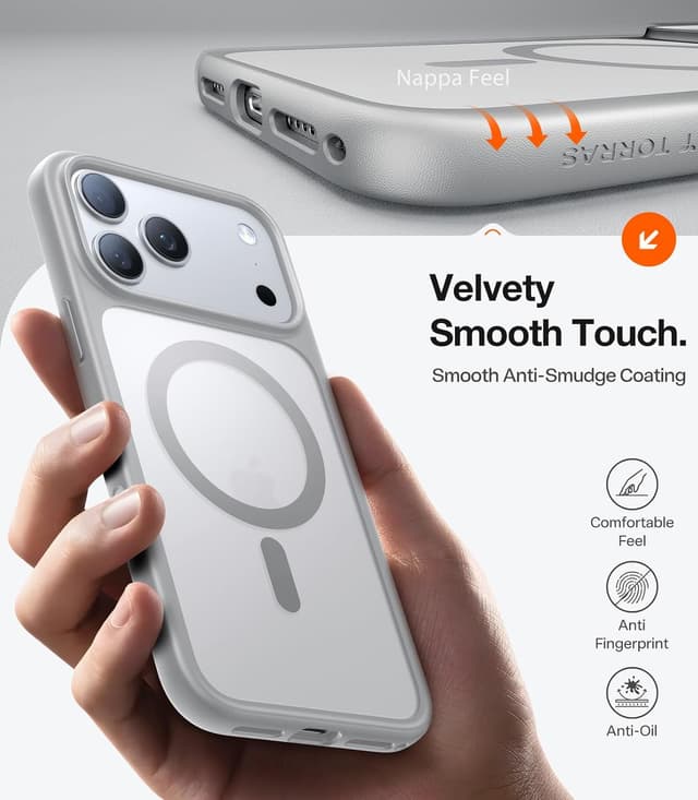 Thumbnail 6 de TORRAS iPhone 17 Pro Case with MagSafe (Magnetic) – 12FT military grade shockproof, grey