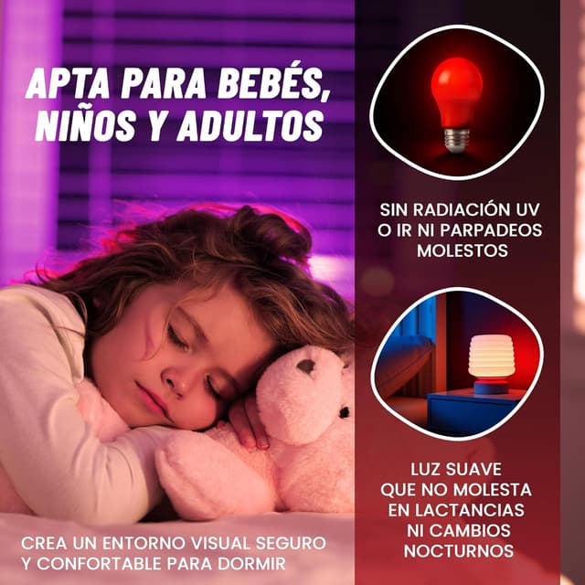 Detalle 2 de OLVEX Luz Roja Nocturna 630nm E27 7W