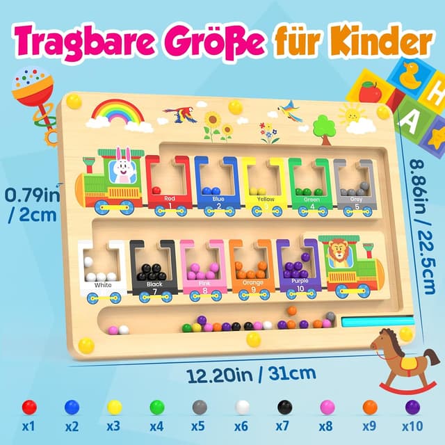 Thumbnail 4 de Dusor Montessori Labyrinth Magnetspiel 2–3 Jahre