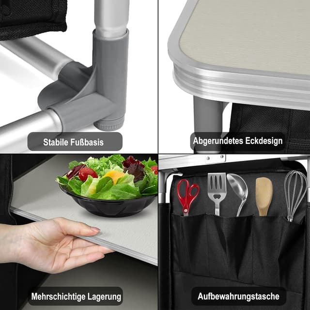 Thumbnail 6 de Froadp Campingküche faltbarer Schrank 100x50x80