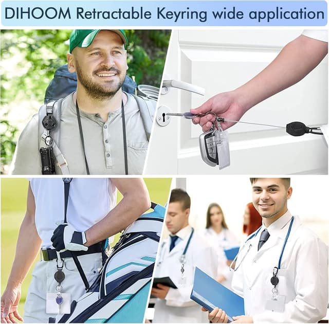 Thumbnail 6 de DIHOOM Retractable Keyring 31.8" steel cord