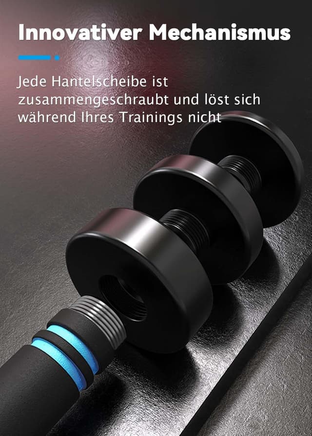 Detalle de Northdeer Steel Ultracompact Adjustable Chrome Dumbbells (2.5kg–25kg) with Foam Handles