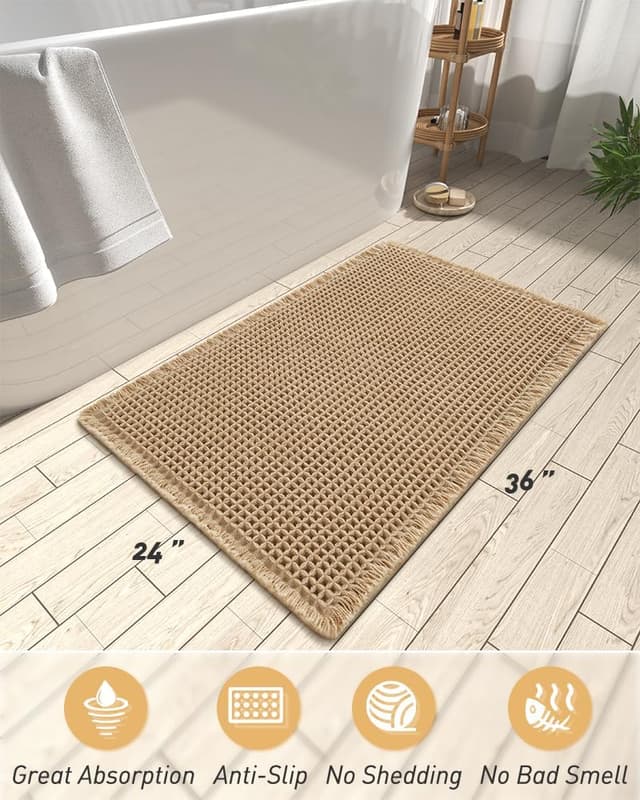 Detalle 2 de AMOAMI Upgraded Waffle Bath Mat 24" x 36"