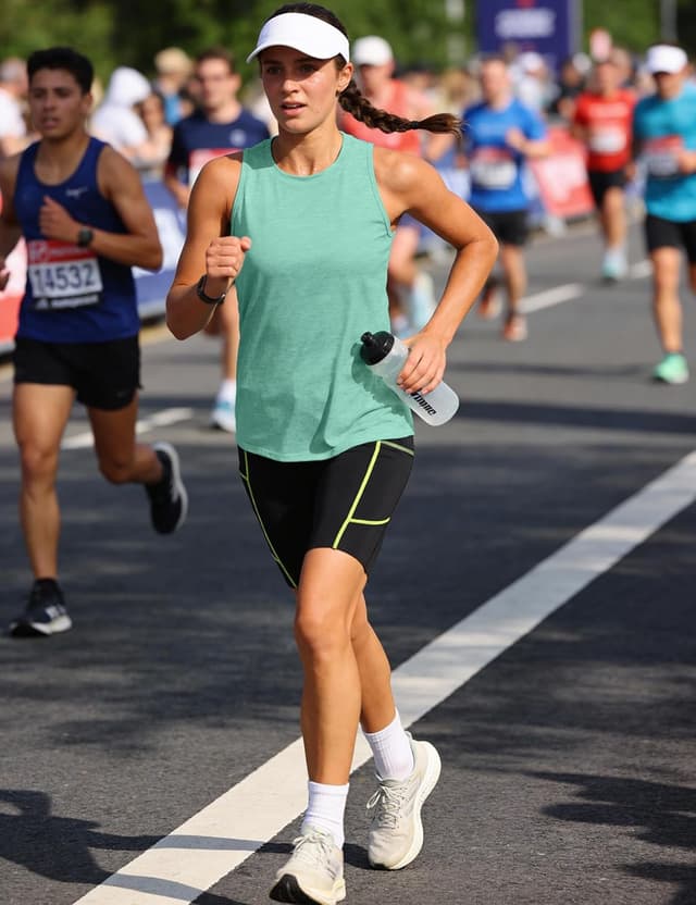 Detalle de Gyabnw canottiera sportiva donna senza maniche in jersey traspirante con inserti in tulle sulla schiena