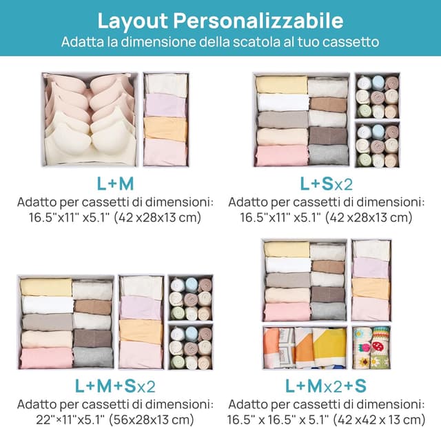 Thumbnail 5 de Vtopmart 12 Pack Drawer Organiser for Underwear