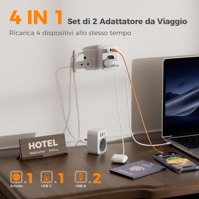 Thumbnail 4 de TESSAN Adattatore Sri Lanka 2 pezzi