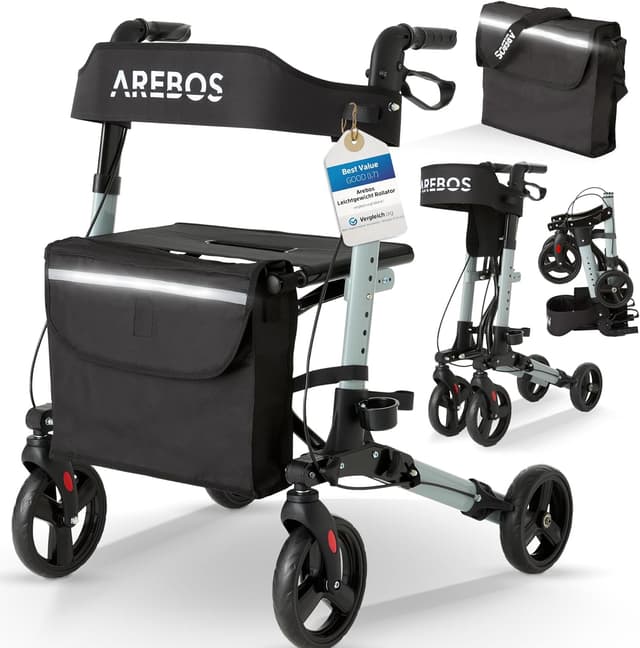 Imagen de Arebos Leichtgewicht Rollator Aluminium en OfertitasTOP