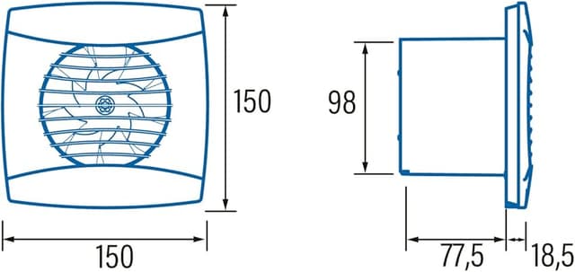 Thumbnail 6 de Cata UC-10 STD extractor de baño 150×150×77,5