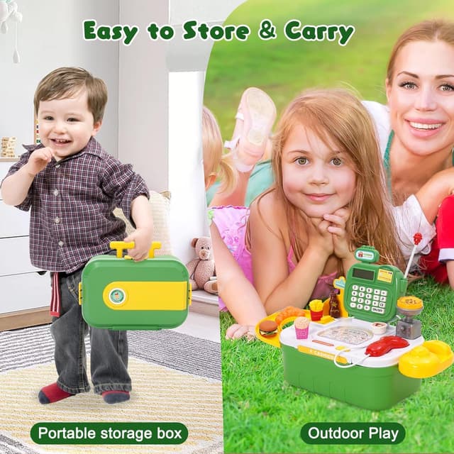 Thumbnail 4 de Caja registradora educativa Verde con escáner