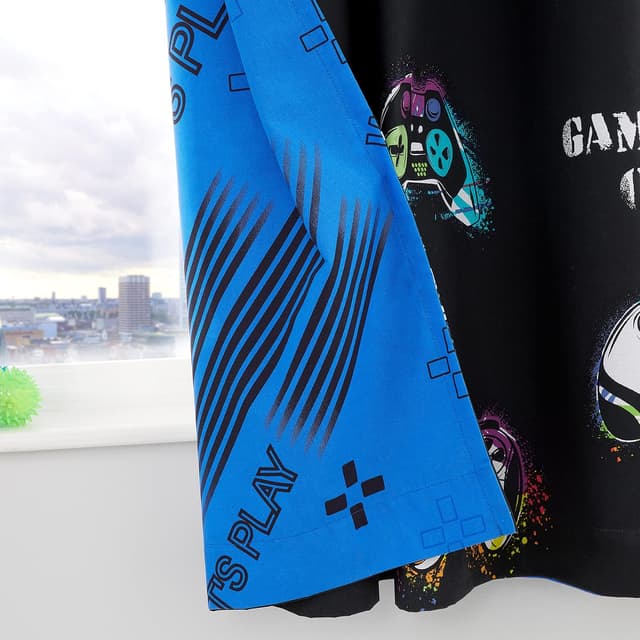 Thumbnail 3 de Catherine Lansfield Game Over 66x72 inch Eyelet Curtains 🪟