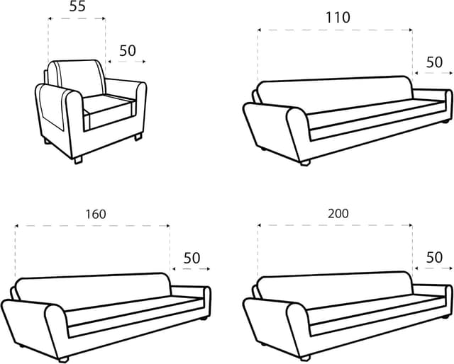 Thumbnail 5 de Textilhome Funda Malu 1 Plaza para Sofá Relax 🛋️ Azul C/5