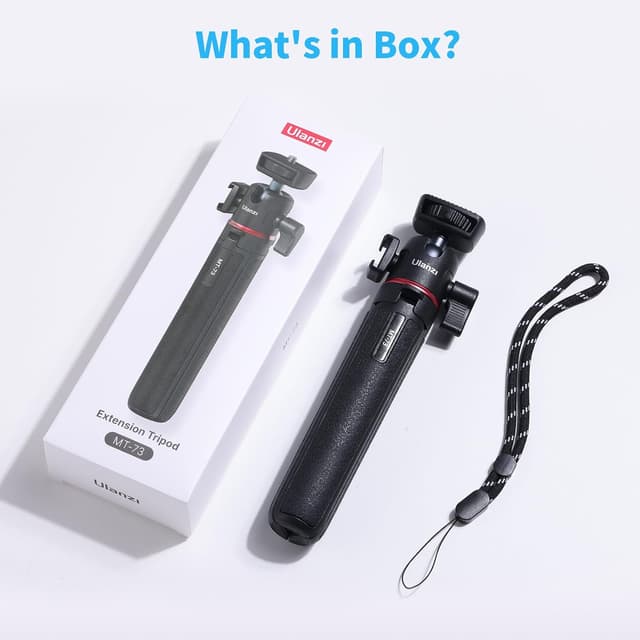 Thumbnail 6 de ULANZI MT-73 Mini Kamera-Stativ (54 cm) mit 1/4" Schraube und Cold-Shoe – Reise- & Pocket-Dreibeinstativ