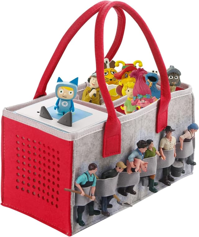 Imagen de Chedin Tonie Toniebox Organizer Grau Rot en OfertitasTOP