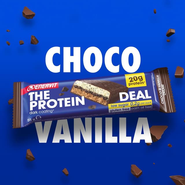 Detalle 2 de Enervit The Protein Deal: Barritas Choco & Vainilla 🍫