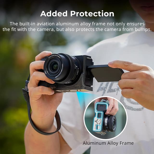 Thumbnail 2 de SMALLRIG Sony ZV-E10 II Leather Case with Wrist Strap