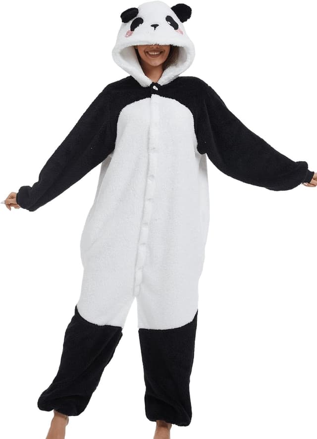 Detalle de Pyjama barboteuse/onesie adulte unisexe en flanelle Chuangminghangqi (combinaison chaude avec capuche)