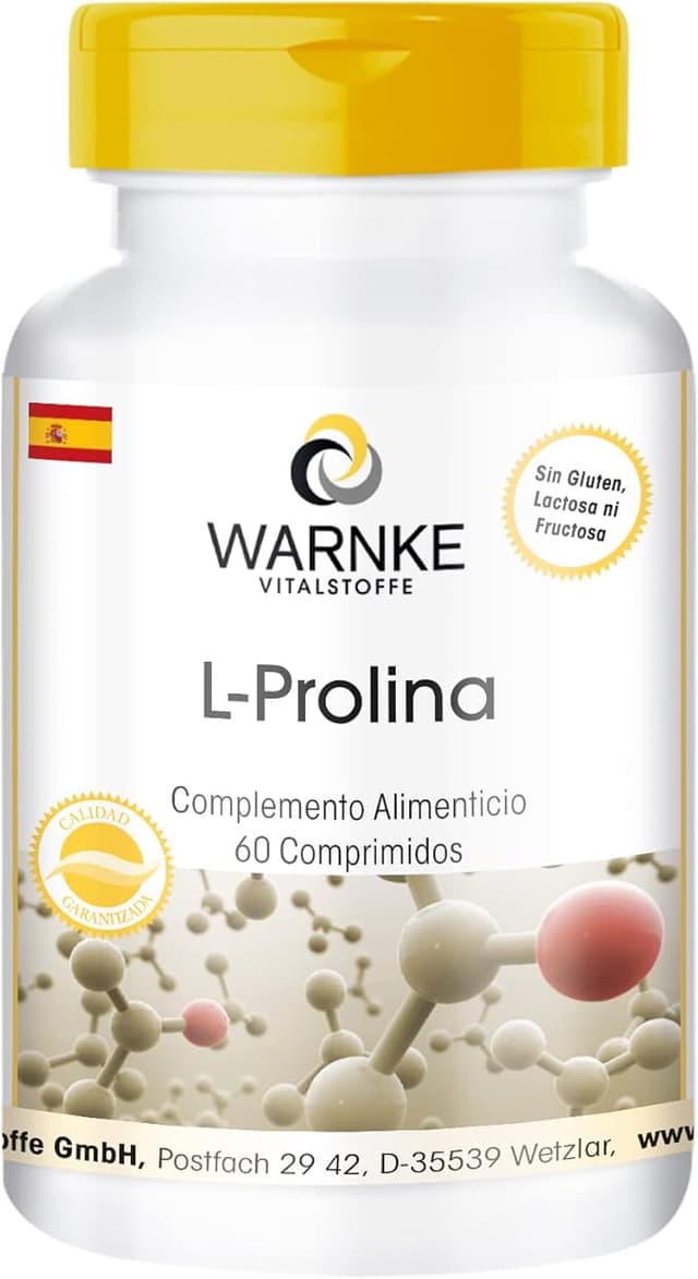 Imagen de Warnke Vitalstoffe L-Prolina 500mg Vegana 60 comprimidos 💊 en OfertitasTOP